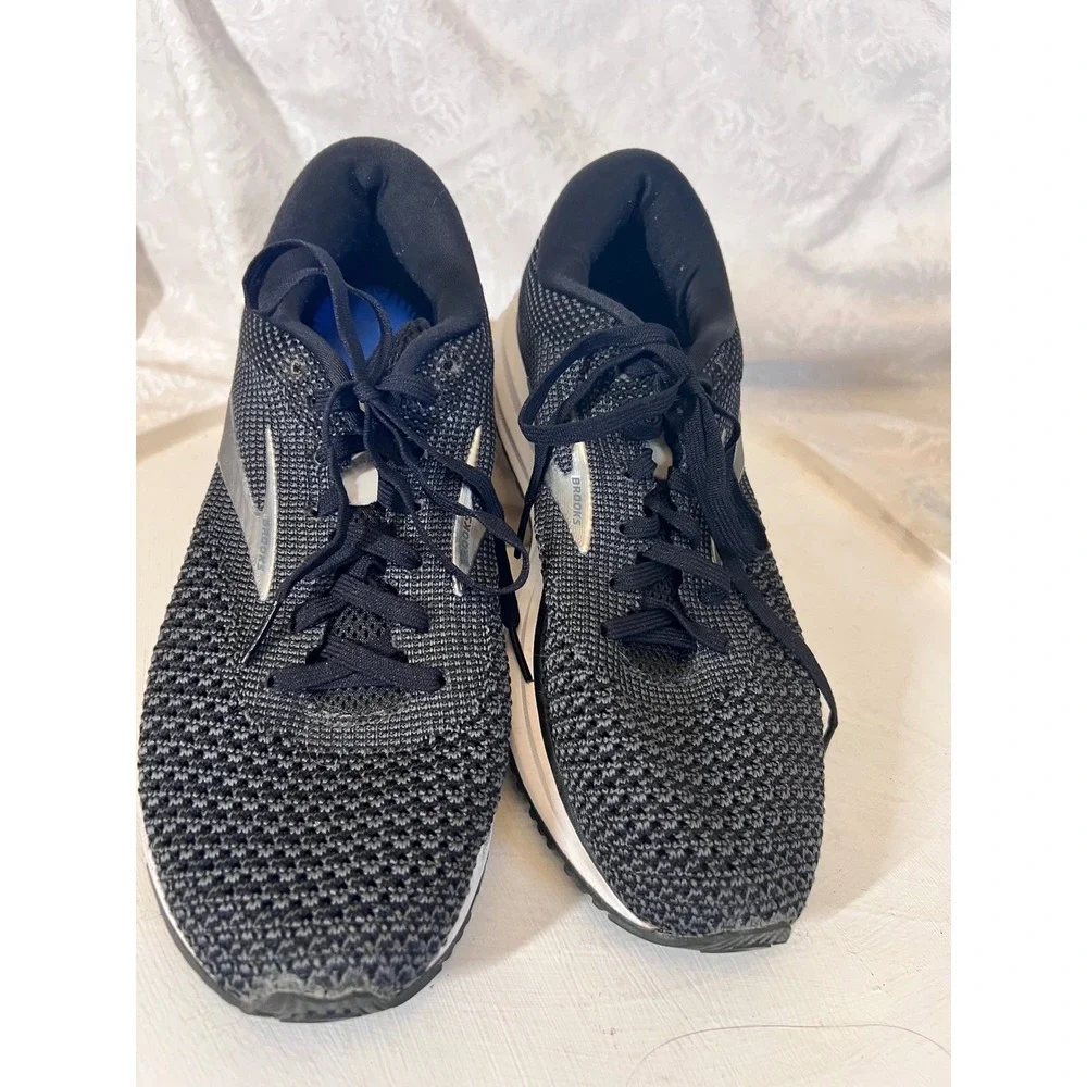 Brooks Revel 2 Running Shoes Womens 9.5 Black Grey Knit 1202811B050 Neutral